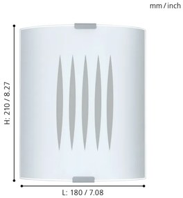 EGLO 83132 - GRAFIK fali/mennyezeti lámpa 1xE27/60W