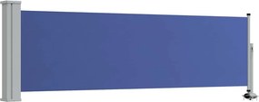 vidaXL kék kihúzható oldalsó terasz napellenző 80 x 300 cm