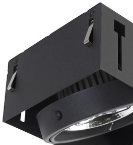 Beépített spotlámpa fekete AR111 trimless 3-lámpás - Oneon