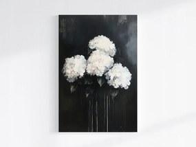 Vászonkép Canvas Grafika Kert Virágok Fehér Hortenzia Csokor 80x120