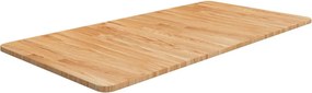 vidaXL világosbarna kezelt tömör fa fürdőszobai pult 100x50x1,5 cm