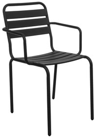 VICTOR acél kerti szék fekete színben