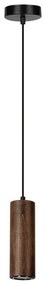 Aldabra Pipe függőlámpa GU10-es foglalat, 1 LED izzó, 5W, fekete-dió