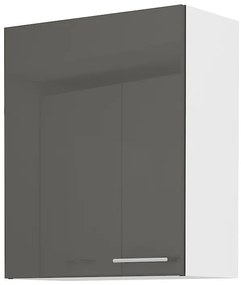 Felső konyhaszekrény Lavera 60 G 72 1F (fehér + fényes szürke). 1032416