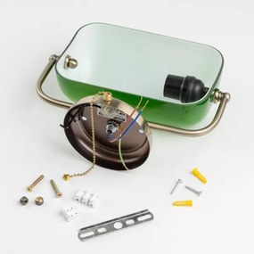 Brilagi - BANK OFFICE fali lámpa 1xE27/60W/230V sárgaréz/zöld