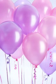 Poszter 20x30cm Rózsaszín lufik, Assaf Frank