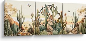Kép - Sivatag, akvarell (órával) (90x30 cm)