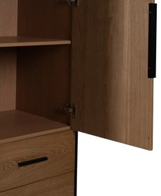 Natúr színű ruhásszekrény kőrisfa dekorral 104x203 cm – Ixia