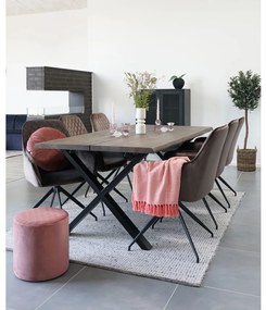 Melbourne vitrin, fekete fém, 2 hálós ajtó, 80x40x120 cm