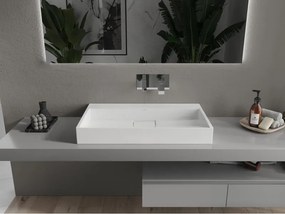 Mexen Ava pulttal elhelyezhető mosdó kompozitból B/O 80 x 46 cm, fehér - 23018000