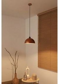 Duolla - IRONLINE zsinóros függőlámpa 1xE27/15W/230V átmérő 27 cm réz/fekete