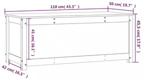 mézbarna tömör fenyőfa tárolóláda 110x50x45,5 cm