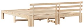 Fenyőfa ágykeret Természetes Tömör fenyőfa 200 x 200 cm Tartós