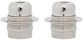 2 db szatén nikkel lámpatartók E27