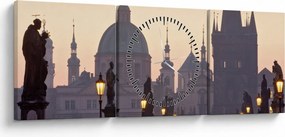 Kép - Károly híd (órával) (90x30 cm)