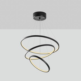 Simit 13697 fekete fém LED függőlámpa, 50 x 50 cm