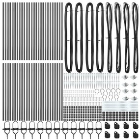 Kerti Kerítésoszlopok Küllővel 52 db Ø32 mm 80 cm Horganyzott Acél
