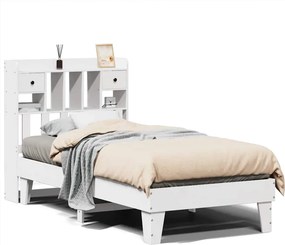 vidaXL fehér tömör fenyőfa ágykeret matrac nélkül 90 x 190 cm