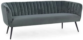 VANELLE design bársony kanapé - 175cm - szürke/kék