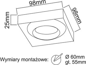 Orlicki Design ASTRO OR83262 Beépíthető spotlámpa 1x8W/Gu10