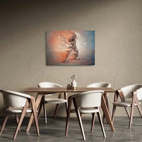 Kép - teniszező (üvegen) (70x50 cm)
