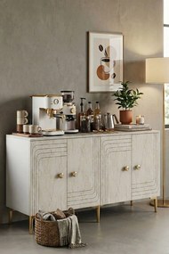 Lessi 180 - White, Travertine