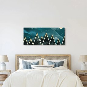 Kép - telihold az arany hegyek felett (120x50 cm)