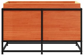 viaszbarna tömör fenyőfa kerti virágláda 80 x 40 x 50 cm