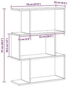 Könyvespolc Szürke 70 x 14 x 97 cm Faanyag