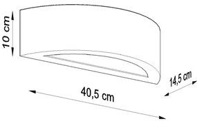 Fali lámpa ATENA 1xE27/60W/230V fekete