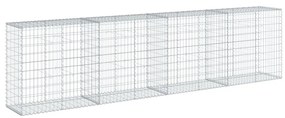 horganyzott vas gabion kosár fedéllel 400 x 50 x 100 cm
