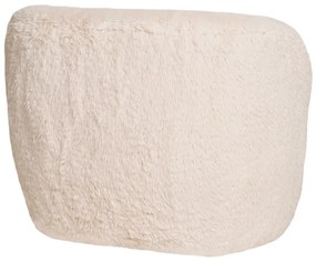 Setubal fotel, mesterséges szőrme, elefántcsont