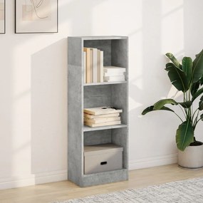 betonszürke szerelt fa könyvespolc 40 x 24 x 109 cm