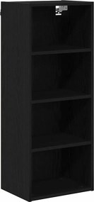 vidaXL Függő szekrény Fekete tölgy 40 x 29,5 x 100 cm Faanyag