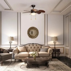 ZEVENTI - Mennyezeti ventilátor FAMARA 1xE14/60W/230V