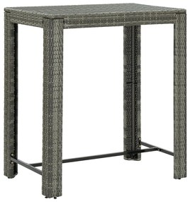 vidaXL szürke polyrattan kerti bárasztal 100 x 60,5 x 110,5 cm