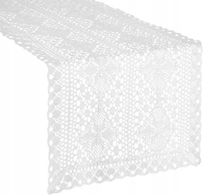 Dekoratív áttört Abrosz Mary 40x180 Eurofirany fehér