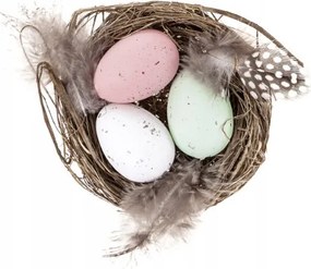 Dekoratív fészkek tojásokkal 2db, 8cm