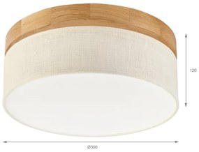 Brilagi - BELLADONNA LED mennyezeti lámpatest LED/20W/230V átm. 30 cm krémszínű/tölgy