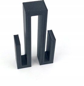 Kétoldalas törölközőtartó akasztó 10mm-es kabin paravánhoz fekete