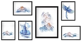 Kép szett 6 db-os Watercolor – Wallity