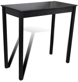 vidaXL Bárasztal 4 db fekete bárszékkel