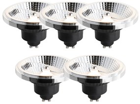 5 darabos GU10 3 lépésben szabályozható LED izzó készlet 111 mm 10,5W 770 lm 2700K