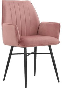 Világos rózsaszín kárpitozott étkezőfotel szett 2 db-os Anzo – Støraa