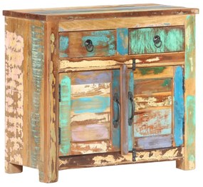 tömör újrahasznosított fa komód 70 x 35 x 65 cm