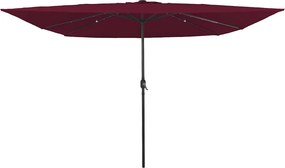 vidaXL Kerti napernyő Bordeaux piros 295 x 295 x 245 cm