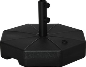 Outsunny 40 kg-ig Tölthető Napernyő Állvány, Okttogonális Napernyő Tartó, Napernyő Súly, 38/48mm Átmérőjű Állvány Napernyőhöz, Teraszra, Erkélyre, Ker