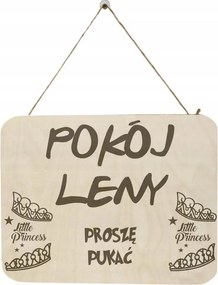 Fából készült tábla a lány szobájának ajtajára Szoba Név Kérjük, kopogtasson