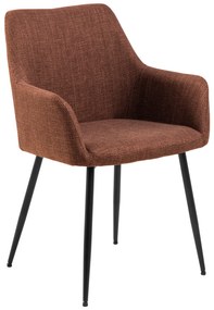 MAZZONI EXPORT VERA Terrakotta (Basel 44 szövet) - MODERN KÁRPITOZOTT KAGYLÓSZÉK LOFT STÍLUSÚ NAPPALIBA/ÉTKEZŐBE
