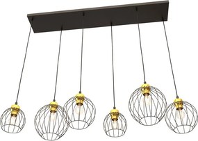 Emibig modern függeszték nando fekete arany emi1368/6